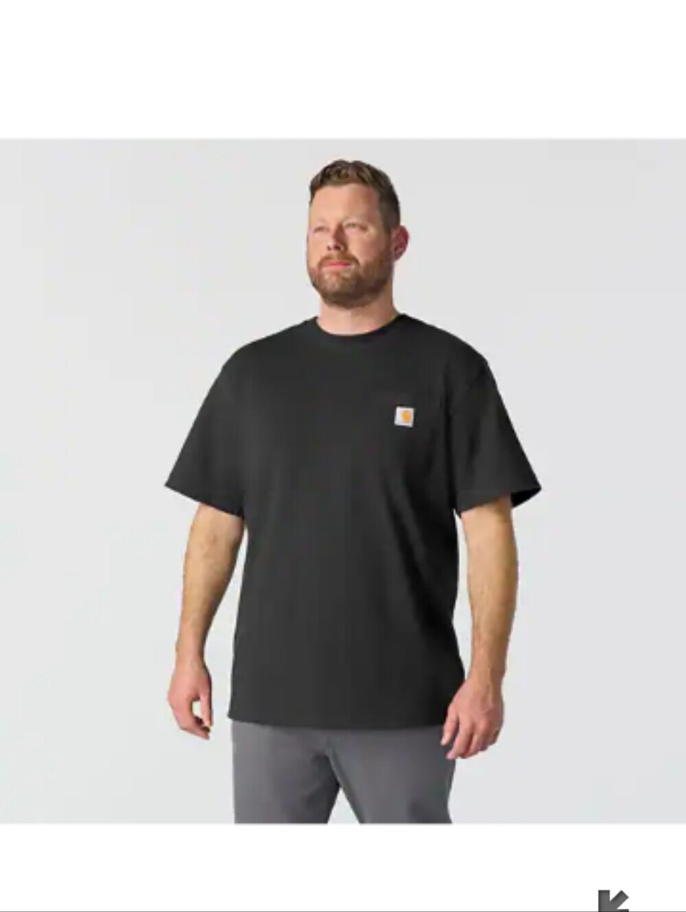 Carhartt Mens Heavy Duty Pocket Shirt Black Relaxed Fit 3XL